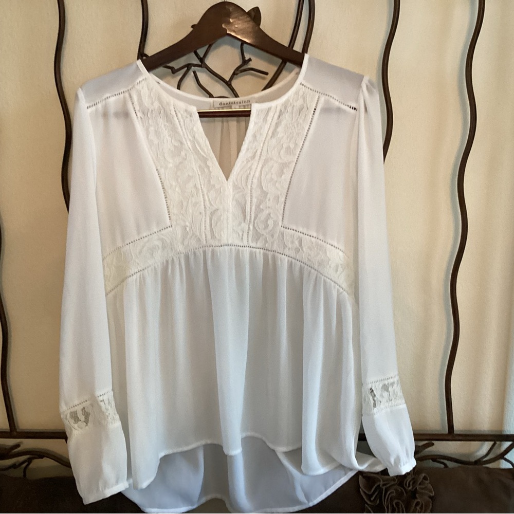Catherines White Embroidered Blouse